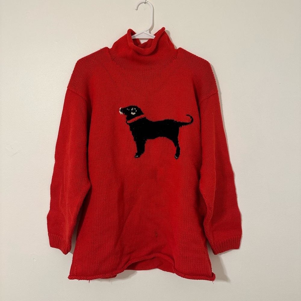 Vintage knit black dog sweater (not black dog brand)